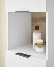 Badezimmer-Set >Denver< (3-tlg.) in weiß matt / Evoke Eiche Dekor - 140x195x35 (BxHxT)