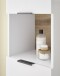 Badezimmer-Set >Denver< (3-tlg.) in weiß matt / Evoke Eiche Dekor - 140x195x35 (BxHxT)