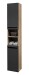Badezimmer-Set >Vista< (5-tlg.) in Viking Oak / Schwarz - 170x190x31 (BxHxT)