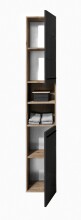 Badezimmer-Set >Vista< (4-tlg.) in Viking Oak / Schwarz - 170x190x31 (BxHxT)