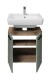 Badezimmer-Set >Vista< (2-tlg.) in Viking Oak / Schilfgrün - 60x190x31 (BxHxT)