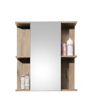 Badezimmer-Set >Vista< (2-tlg.) in Viking Oak / Schwarz - 60x190x31 (BxHxT)