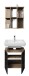 Badezimmer-Set >Vista< (2-tlg.) in Viking Oak / Schwarz - 60x190x31 (BxHxT)