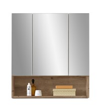 Badezimmer-Set >Vista< (2-tlg.) in Viking Oak / Schwarz - 65x190x31 (BxHxT)