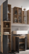 Badezimmer-Set >Vista< (3-tlg.) in Viking Oak / Schwarz - 115x190x31 (BxHxT)