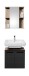 Badezimmer-Set >Vista< (3-tlg.) in Viking Oak / Schwarz - 115x190x31 (BxHxT)
