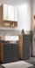 Badezimmer-Set >Vista< (3-tlg.) in Viking Oak / Schwarz - 120x190x31 (BxHxT)