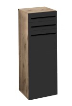 Badezimmer-Set >Vista< (3-tlg.) in Viking Oak / Schwarz - 115x190x31 (BxHxT)