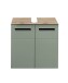 Badezimmer-Set >Vista< (3-tlg.) in Viking Oak / Schilfgrün - 115x190x31 (BxHxT)