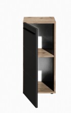 Badezimmer-Set >Vista< (4-tlg.) in Viking Oak / Schwarz  - 115x190x31 (BxHxT)