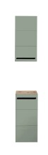 Badezimmer-Set >Vista< (4-tlg.) in Viking Oak / Schilfgrün - 115x190x31 (BxHxT)