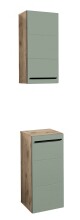 Badezimmer-Set >Vista< (4-tlg.) in Viking Oak / Schilfgrün - 115x190x31 (BxHxT)