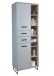 Hochschrank >Tunis< 2 Türen, 2 Schübe, grau matt / sonoma eiche - 65x185x38cm (BxHxT)