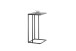 Beistelltisch >FARGO< in grau / schwarz, Metall / Glas - 40x70x35cm (BxHxT)