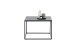Couchtisch >FARGO< in grau / schwarz, Metall / Glas - 60x45x60cm (BxHxT)