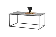 Couchtisch >FARGO< in grau / schwarz, Metall / Glas - 110x45x60cm (BxHxT)