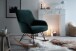 Schaukelstuhl >HOPKINS < in olive, Polyester/ Metall/ Buche - 69x91x80cm (BxHxT)