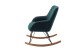 Schaukelstuhl >HOPKINS < in olive, Polyester/ Metall/ Buche - 69x91x80cm (BxHxT)