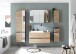 Hängeschrank >Memphis< Grau / Artisan Eiche Dekor - 30x70x23cm (BxHxT)