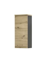 Badezimmer-Set >Memphis< (5-tlg. ) Grau / Artisan Eiche Dekor - 230x176x53 (BxHxT)