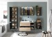 Badezimmer-Set >Memphis< (5-tlg. ) Grau / Artisan Eiche Dekor - 230x176x53 (BxHxT)