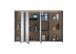 Badezimmer-Set >Memphis< (5-tlg. ) Grau / Artisan Eiche Dekor - 230x176x53 (BxHxT)