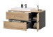 Badezimmer-Set >Memphis< (5-tlg. ) Grau / Artisan Eiche Dekor - 230x176x53 (BxHxT)