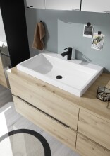 Badezimmer-Set >Memphis< (3-tlg. ) Grau / Artisan Eiche Dekor - 180x176x53 (BxHxT)