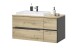 Badezimmer-Set >Memphis< (3-tlg. ) Grau / Artisan Eiche Dekor - 180x176x53 (BxHxT)