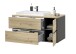 Badezimmer-Set >Memphis< (3-tlg. ) Grau / Artisan Eiche Dekor - 180x176x53 (BxHxT)