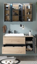 Badezimmer-Set >Memphis< (2-tlg. ) Grau / Artisan...