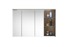 Badezimmer-Set >Memphis< (2-tlg. ) Grau / Artisan Eiche Dekor - 110x176x53 (BxHxT)