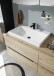 Badezimmer-Set >Memphis< (2-tlg. ) Grau / Artisan Eiche Dekor - 110x176x53 (BxHxT)