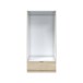 Kleiderschrank >GARONA< 2 Türen, 1 Schublade, in Canadian Eiche Dekor - 80x170x51 (BxHxT)