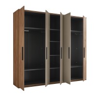 Drehtürenschrank >Danao< 5 Türen, Mauvella Oak / Kashmir - 250,8x227,7x60 (BxHxT)