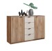 Sideboard >Danao< in Mauvella Oak / Kashmir, Dekor - 140x89,5x38cm (BxHxT)