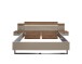 Bettanlage >Danao< in Mauvella Oak/Kashmir, Dekor - 285,4x96x207,6cm (BxHxT)