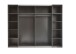 Dreh-/Schwebetürenschrank >Daria< 10 Böden, Viking Oak  / Graphit - 267x210x60,4 (BxHxT)