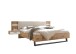 Bettanlage >Daria< Liegefl. 180x200cm, Viking Oak hell / Weiß - 297,6x98,8x222,4 (BxHxT)