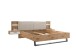Bettanlage >Daria< Liegefl. 180x200cm, Viking Oak hell / Weiß - 297,6x98,8x222,4 (BxHxT)