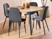 Essgruppe >Cadiz< (5-teilig) dunkelgrau / Eiche Dekor - 75x120 (HxD)