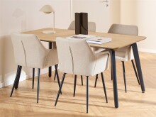 Essgruppe >Cadiz< (5-teilig) in beige Eiche Dekor -...