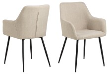 Essgruppe >Cadiz< (5-teilig) in beige Eiche Dekor - 160x75x90 (BxHxT)