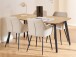 Essgruppe >Cadiz< (5-teilig) in beige Eiche Dekor - 160x75x90 (BxHxT)