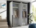 Drehtürenschrank >Kevo< 4 Türen, 2 Stangen, 2 Böden, Weiß, Dekor - 180x225x52cm (BxHxT)