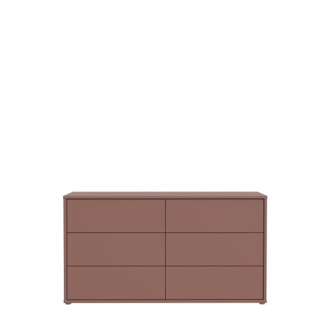 Sideboard >ALICE SPRINGS< 6 Schübe, push to open, terrakottafarbig - 154,5x83,1x41,5cm (BxHxT)