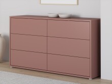 Sideboard >ALICE SPRINGS< 6 Schübe, push to open, terrakottafarbig - 154,5x83,1x41,5cm (BxHxT)
