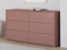 Sideboard >ALICE SPRINGS< 6 Schübe, push to open, terrakottafarbig - 154,5x83,1x41,5cm (BxHxT)