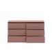 Sideboard >ALICE SPRINGS< 6 Schübe, push to open, terrakottafarbig - 154,5x83,1x41,5cm (BxHxT)