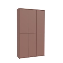 Schuhschrank >ALICE SPRINGS< 6 Türen, push to open, terrakottafarbig - 109,2x191,9x34,9cm (BxHxT)